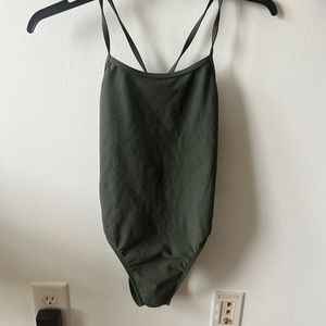 Jolyn Army Green Perry Fixed Back Onesie Size 30